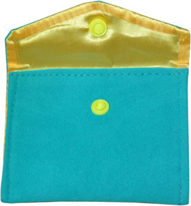 Personalized Velvet Jewelry Envelope Pouch with Satin Lining and Press Stud