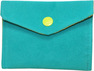 Personalized Velvet Jewelry Bags with Satin Lining and Press Stud
