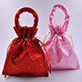 Wedding Favor Gift Bags with Satin Knot Handle and Lace