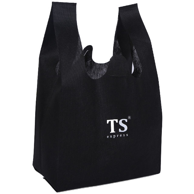 Wholesale Non Woven T-shirt Vest Bags Eco-friendly Reusable Grocery Bags in Stock, with Custom Logo