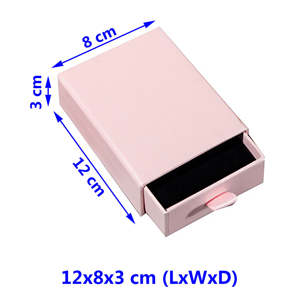 Wholesale Paper Drawer Box for Jewelry, Size Diagram.