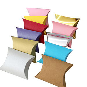 Caja de almohada de papel personalizable al por mayor