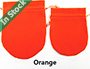 Bolsas de terciopelo para joyería con cordón con fondo redondo al por mayor en existencia, naranja