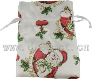 Christmas Satin Bag White