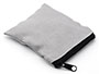 Personalized Suede Zipper Jewelry Pouch Makeup Bag Coin Purse, Silver